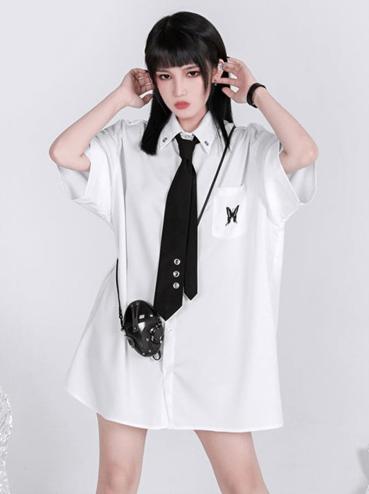 dark cool eyelet black tie