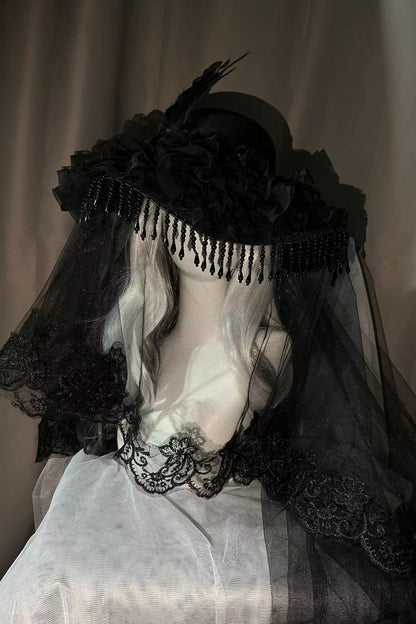 Sheer Lace Lolita Gothic Hat