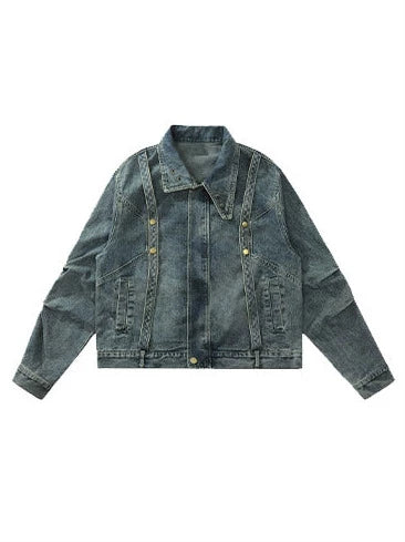 American Retro Wash Old Denim Jacket