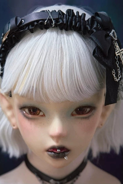 リボンレザーレースヘッドバンド