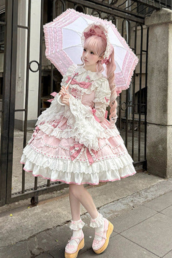 [Pre-order product] Lily's Tea Party Antique Lolita Dress Complete