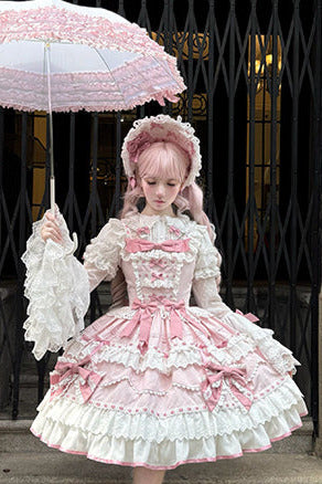 [Pre-order product] Lily's Tea Party Antique Lolita Dress Complete