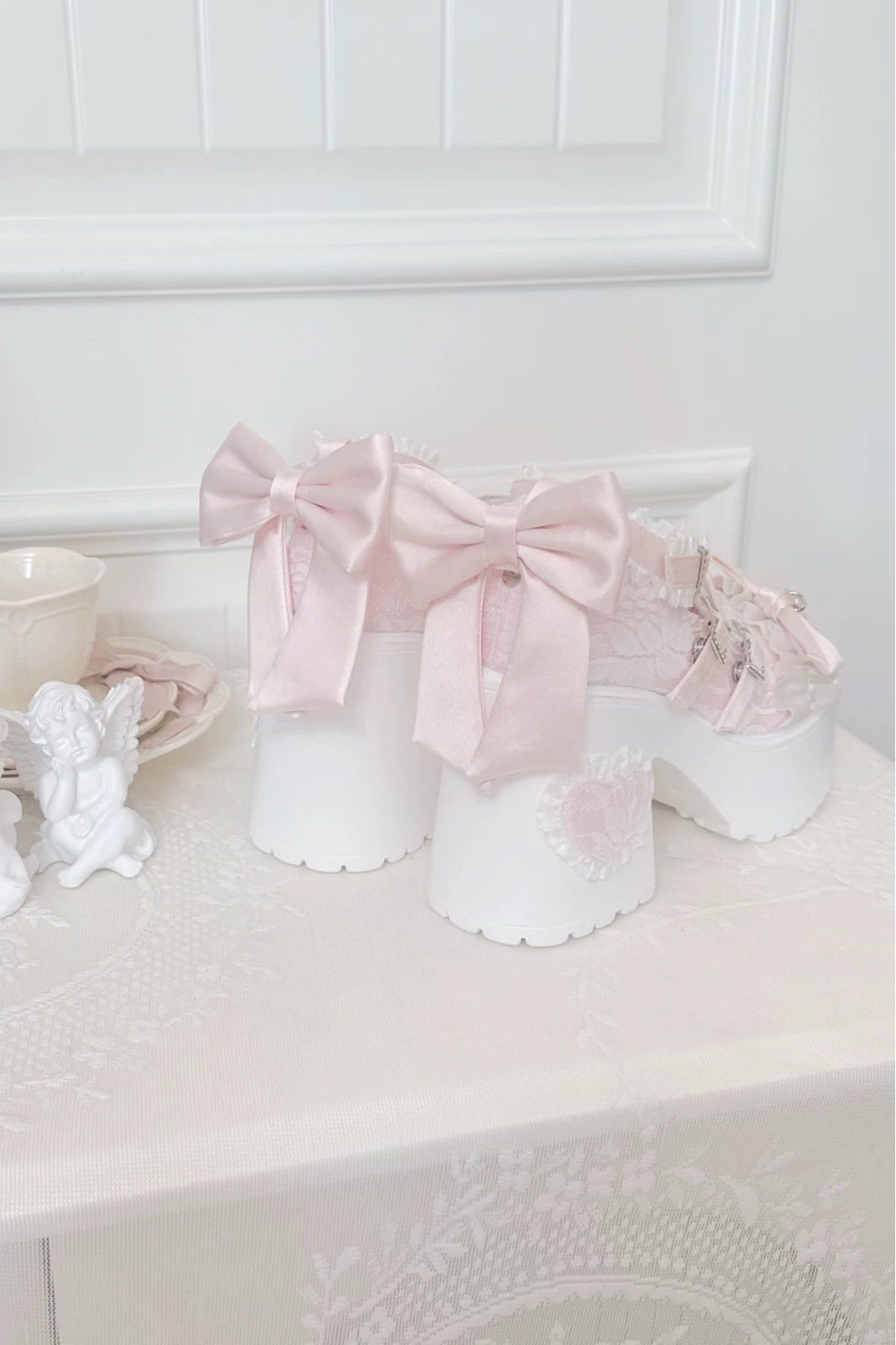 ドリームリボンレースマリージェーンシューズ