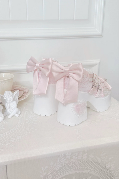 ドリームリボンレースマリージェーンシューズ