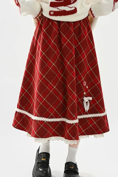 レトロガーリーチェックスカート