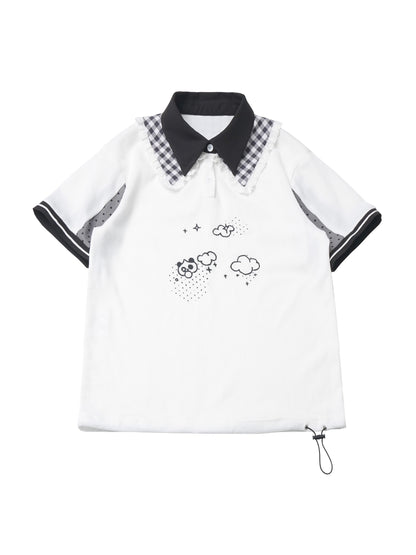 サブカルカップルトップス＋フードトップス＋スカート＋ハーフパンツ＋レッグウォーマー