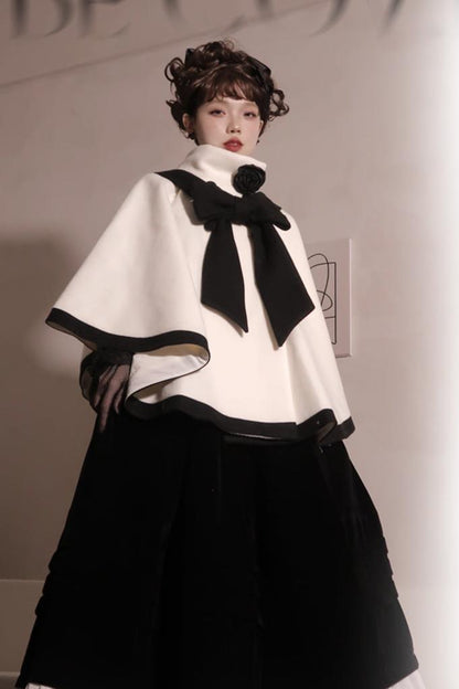 [Reservation deadline on October 18] Rose Elegant Footie Ribbon Cape Coat