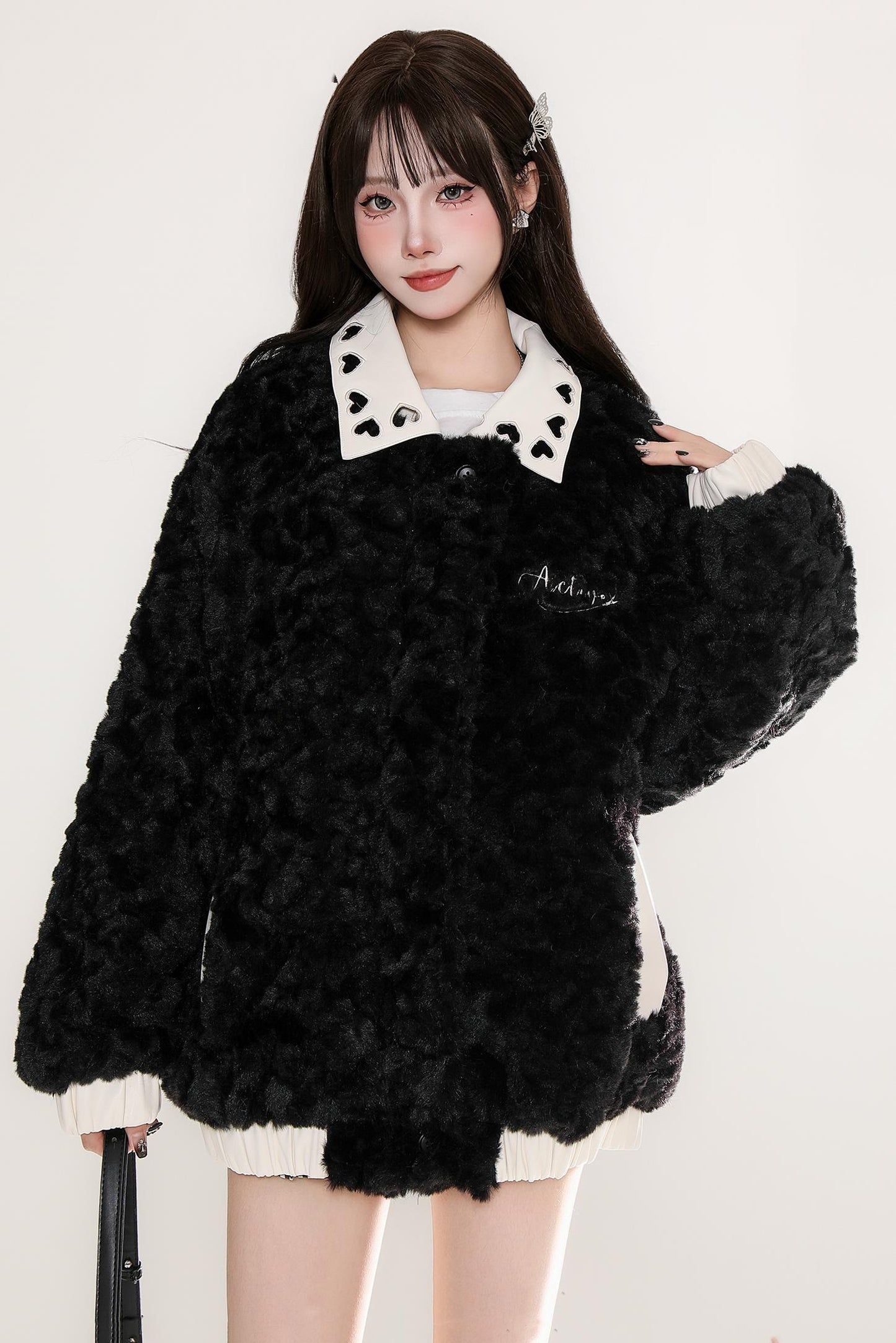 Padded plush wool warm jacket