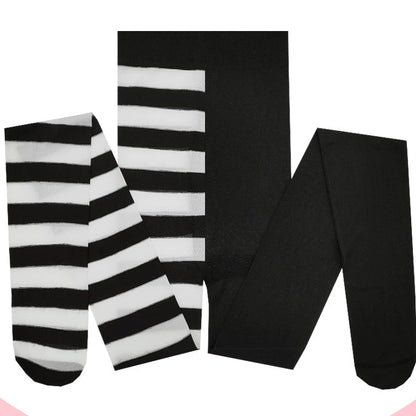 ゴシックアシンメトリカルスボーダータイツ