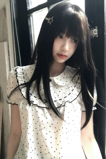 ポルカドットドールトップス+スカート