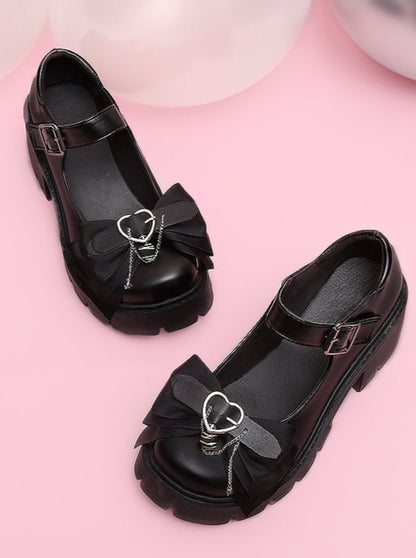 Sponge Cake Heart Belt Shoes