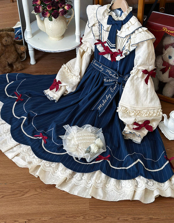 [Pre-order] Doll Feeling Sweet Ribbon Ruffle Lolita Dress