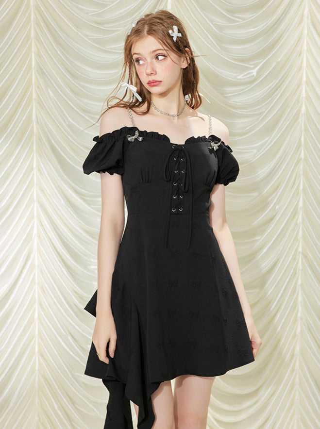 Mine Ribbon Frill Dress