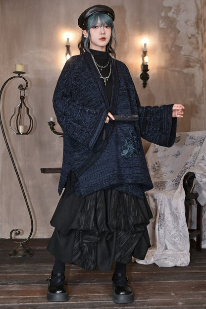 ダークフィンエンブロイダーカーディガン