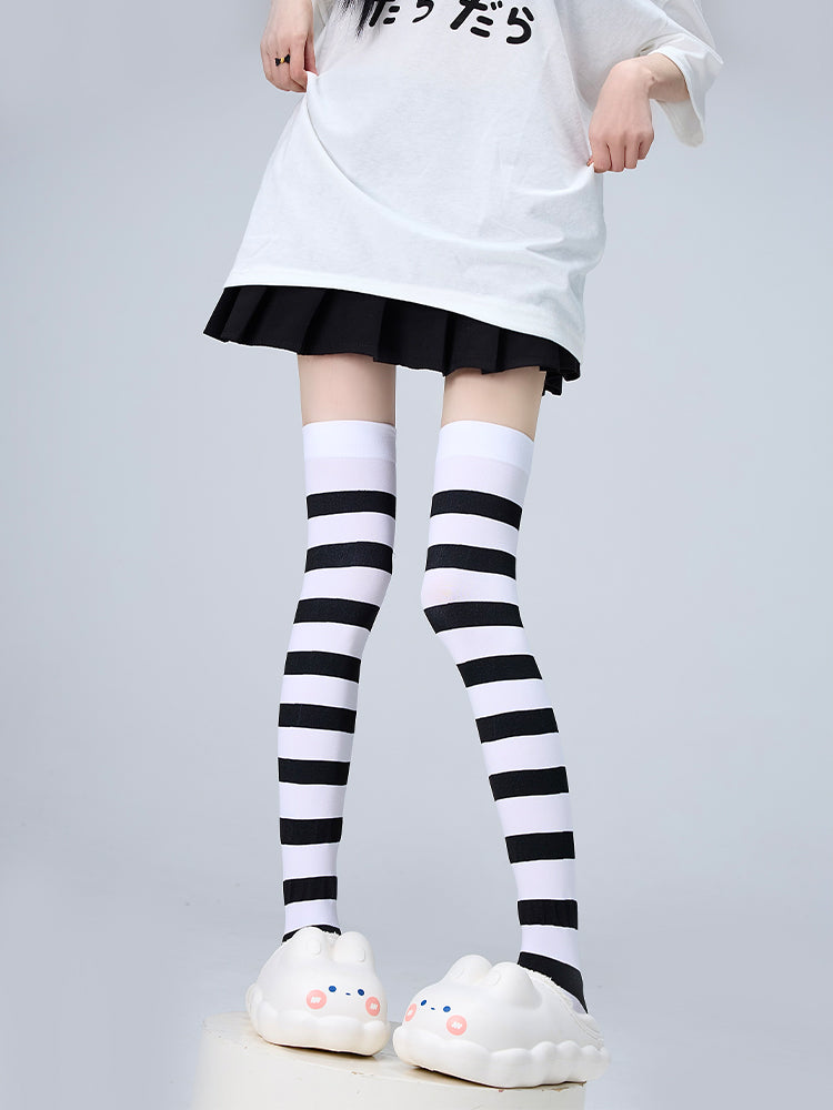 Cat Striped Over-Knee Socks