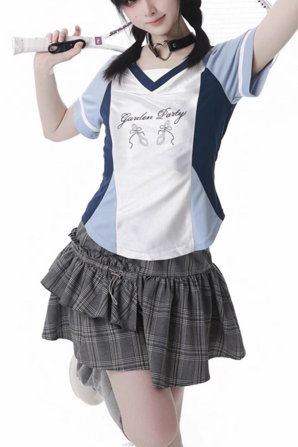 スポーティートップス＋フードトップス＋ケーキキュロット