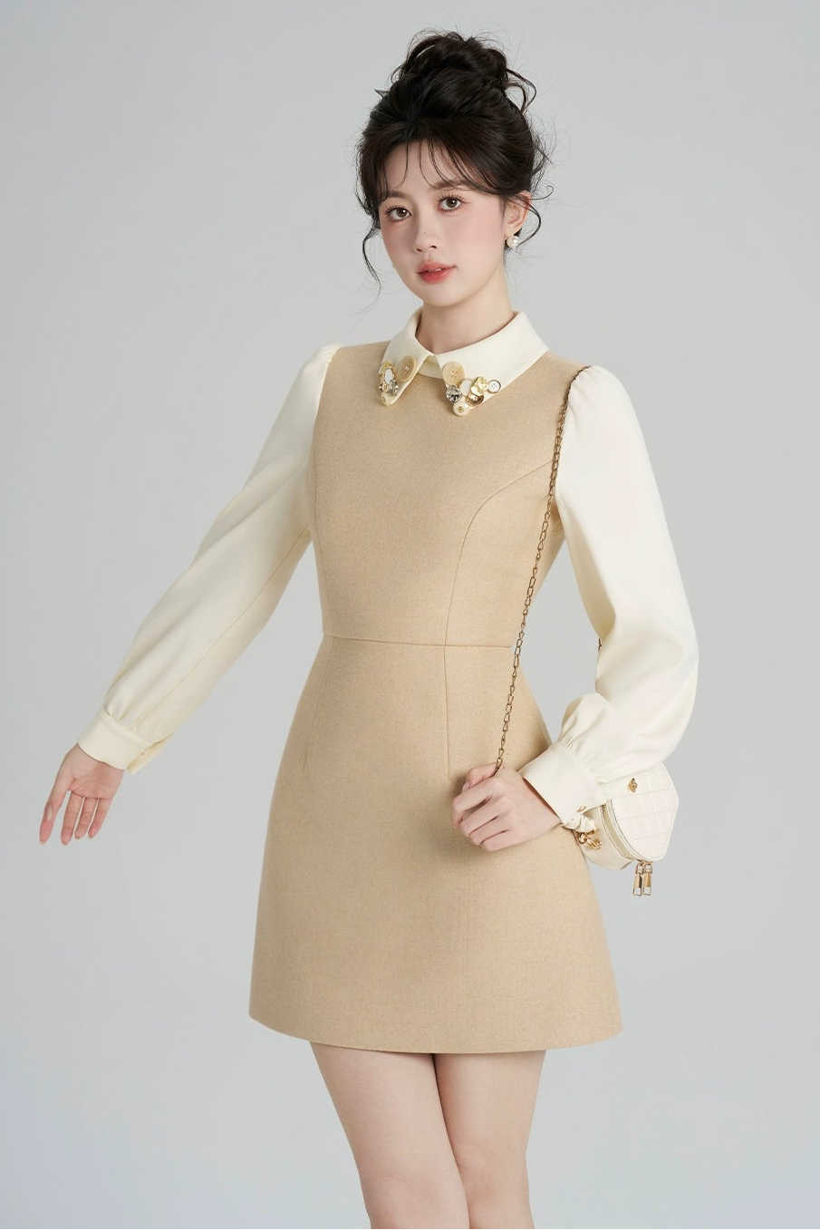 リッチガールパッチワークドレス