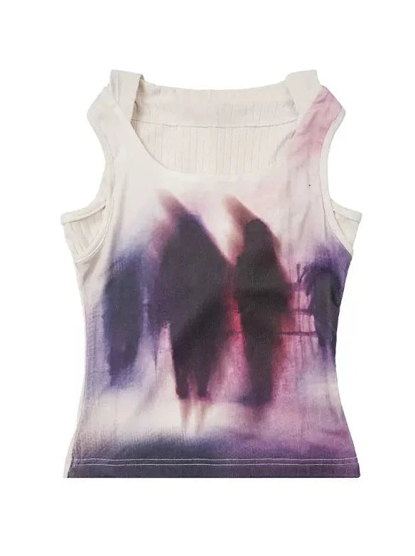 Dark Mode Summer Art Sleeveless Top