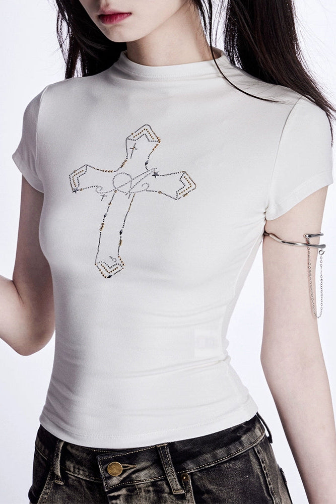 クロス ハーフスリーブ Tシャツ