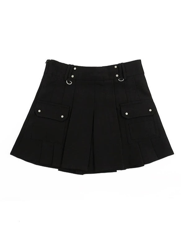 American Hot Girl Short Pleated Skirt