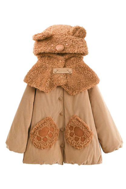 キュートベアボリュームファーコート