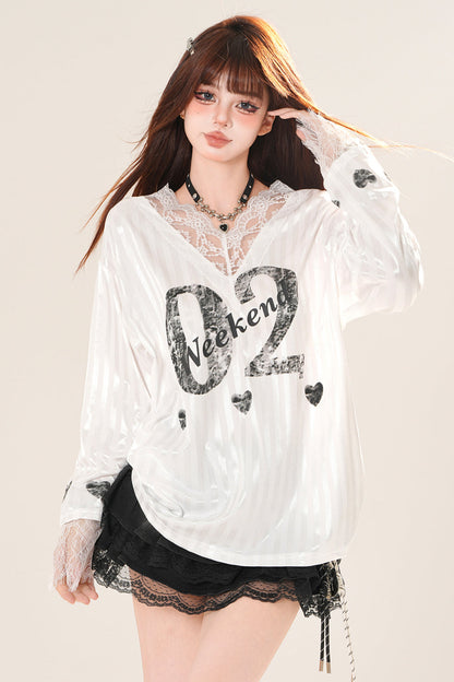 ブリティッシュパステルVネックTシャツ