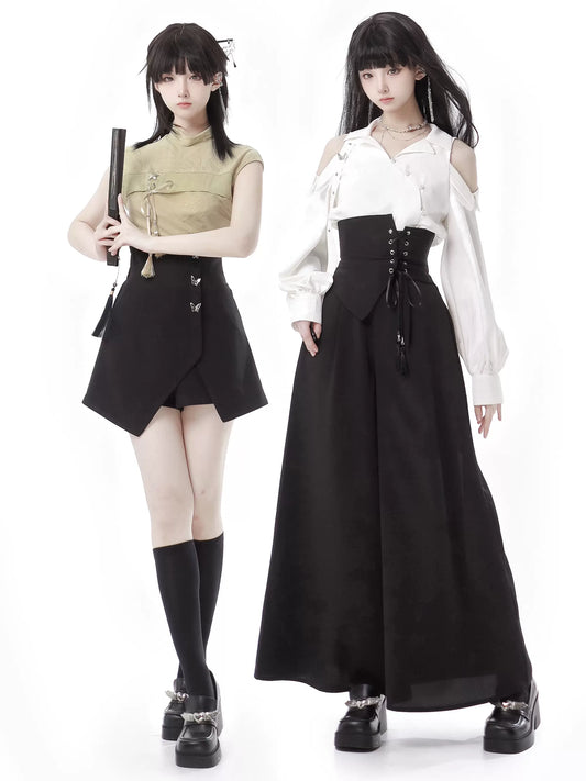 ムーンライトバンブーブーリーフダークチャイナスーツ