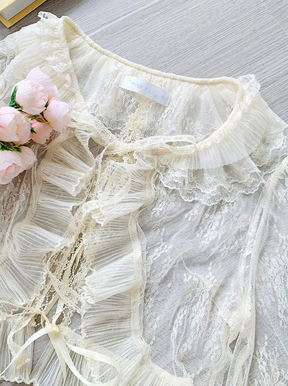 【Reservations】Summer Lace Creamy Cardigan