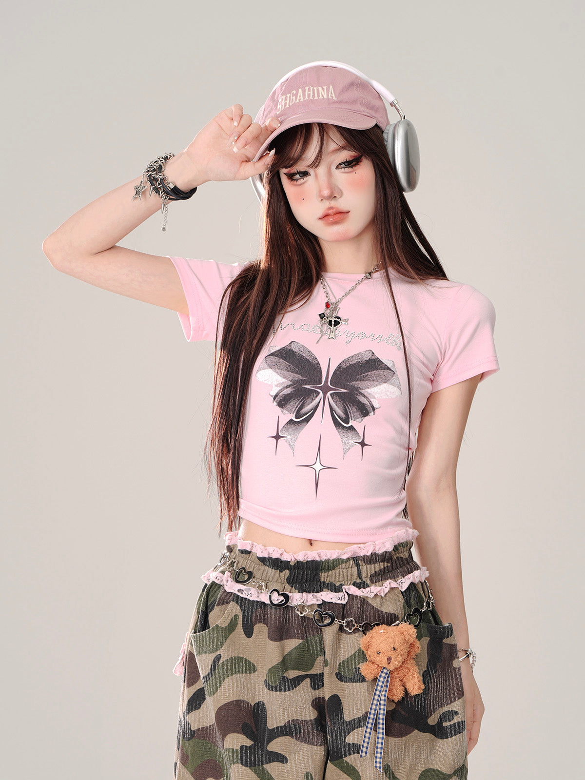 Summer Record Slim Sweet Cropped T-Shirt