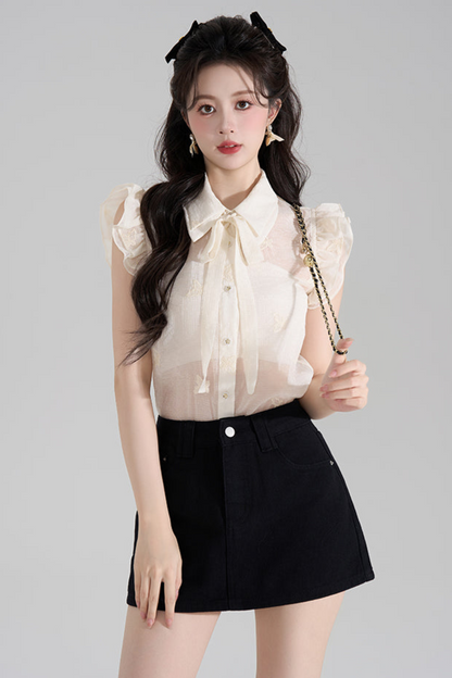 Chic Sheer Sweet Top + Shorts
