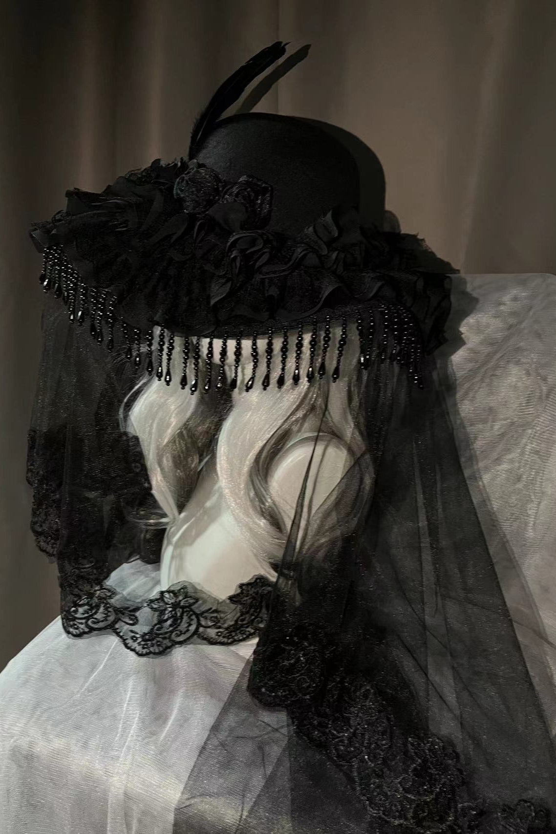 Sheer Lace Lolita Gothic Hat