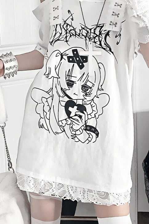 Off-the-shoulder Anime Girl Tops