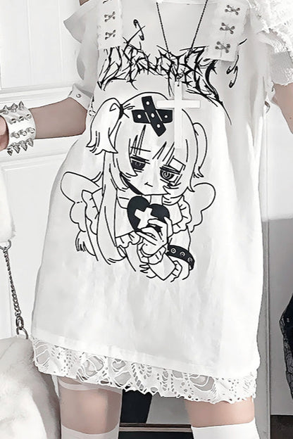 Off-the-shoulder Anime Girl Tops