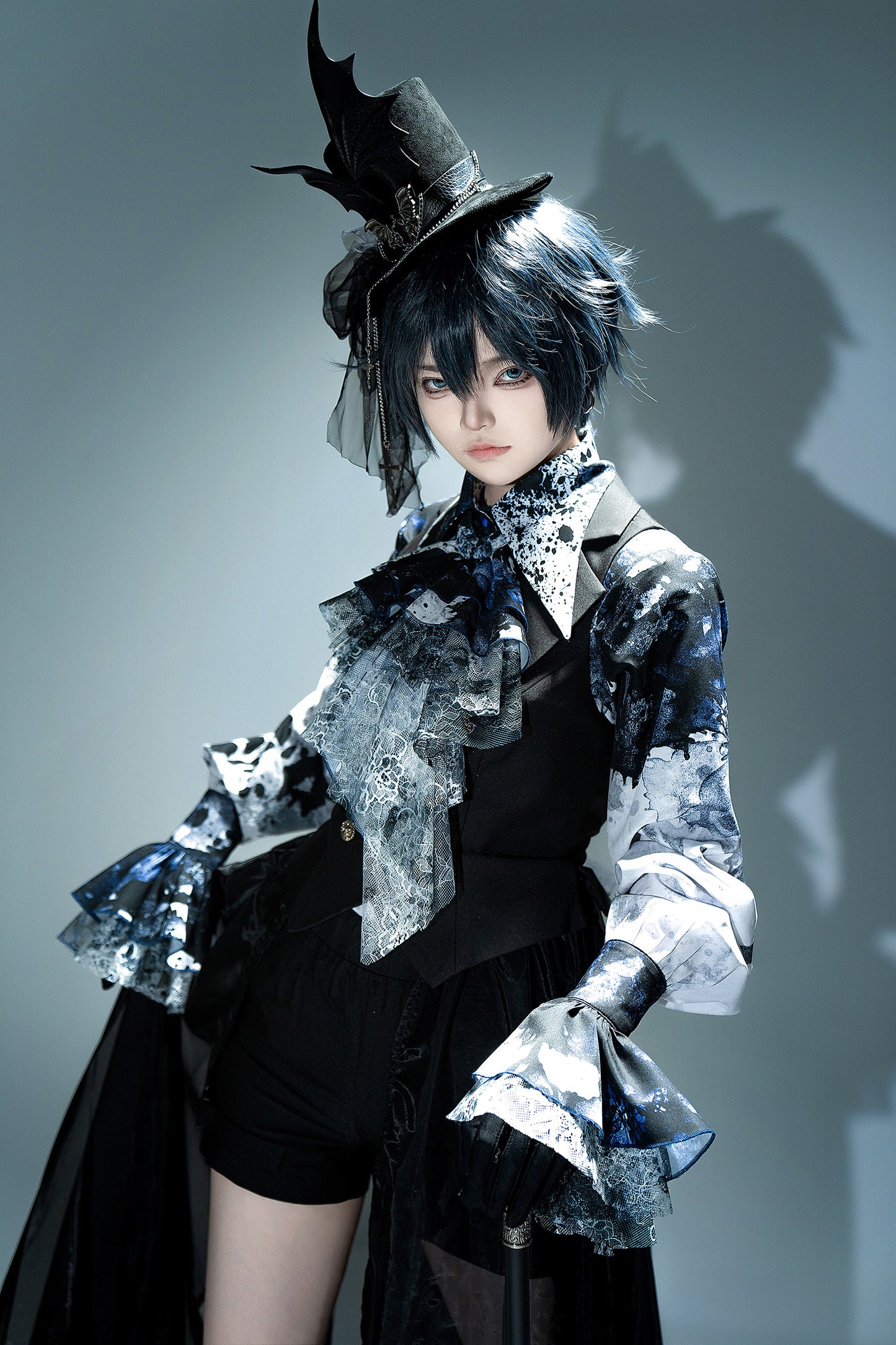 【12月10日予約締切】Bloodstainedプリントポイントテッドカラーシャツ