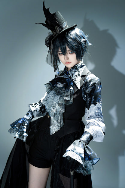 【12月10日予約締切】Bloodstainedプリントポイントテッドカラーシャツ