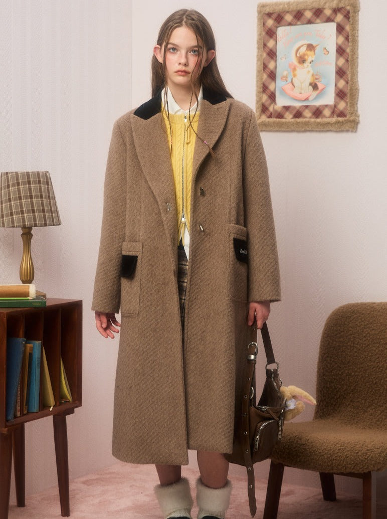 College Cool Long Wool Coat