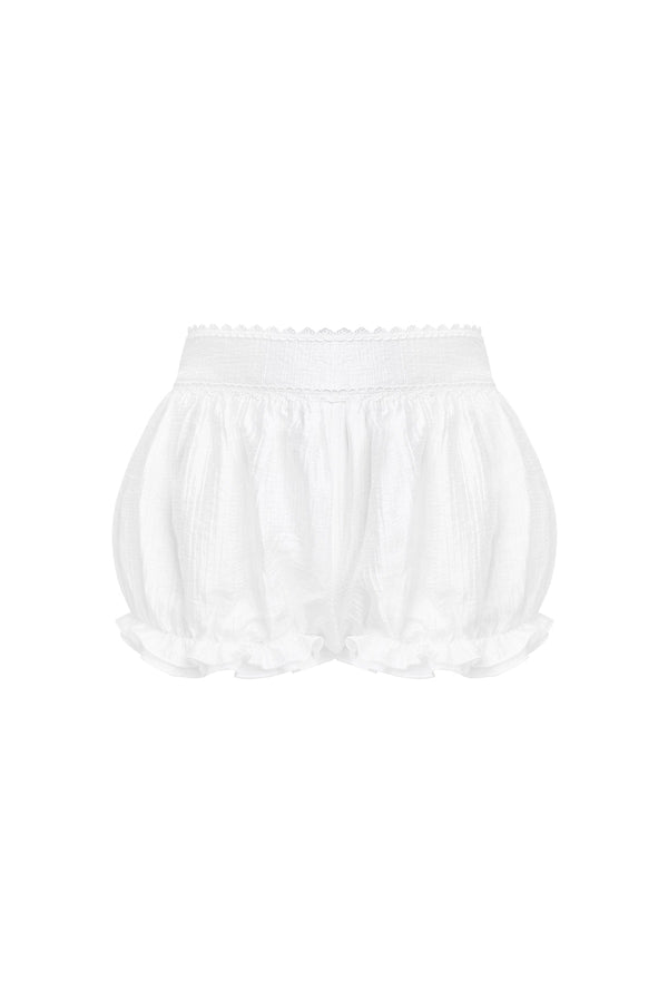 Blue Love Dress + White Bubble Pants