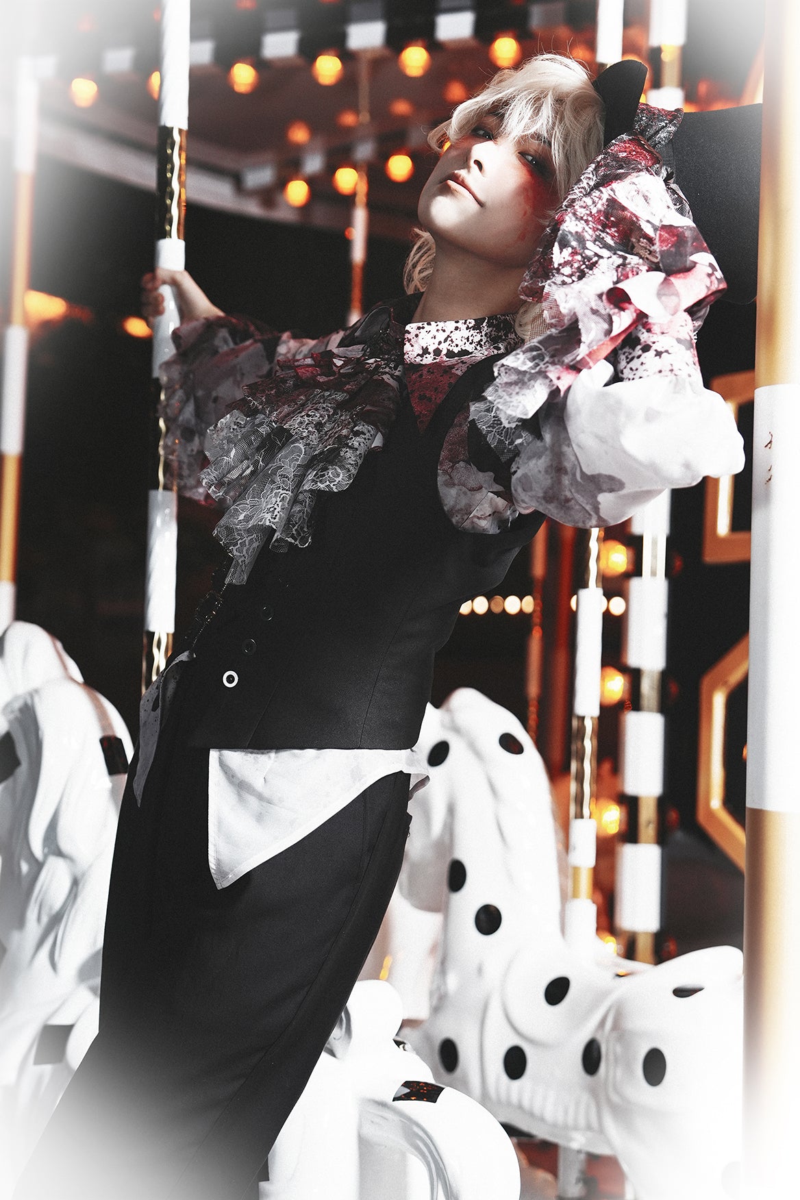 【12月10日予約締切】Bloodstainedプリントポイントテッドカラーシャツ