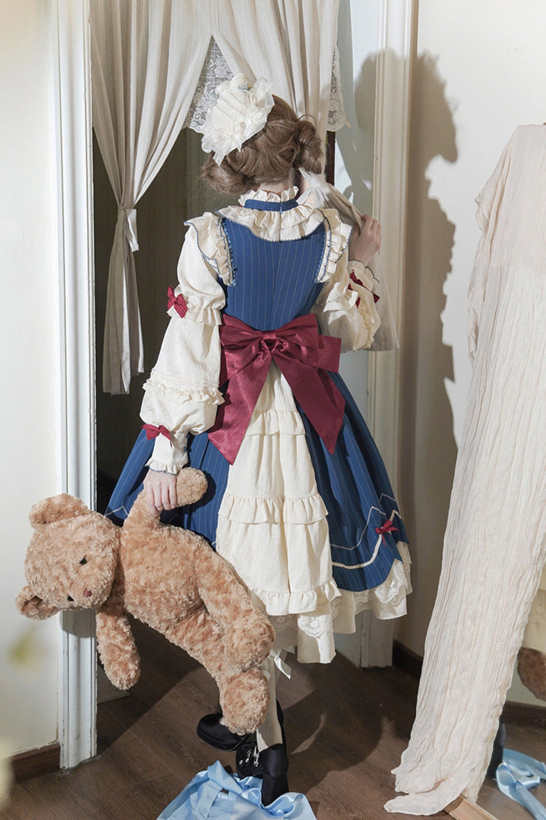 [Reservation Product] Doll Feeling Sweet Bow Ruffle Lolita Dress