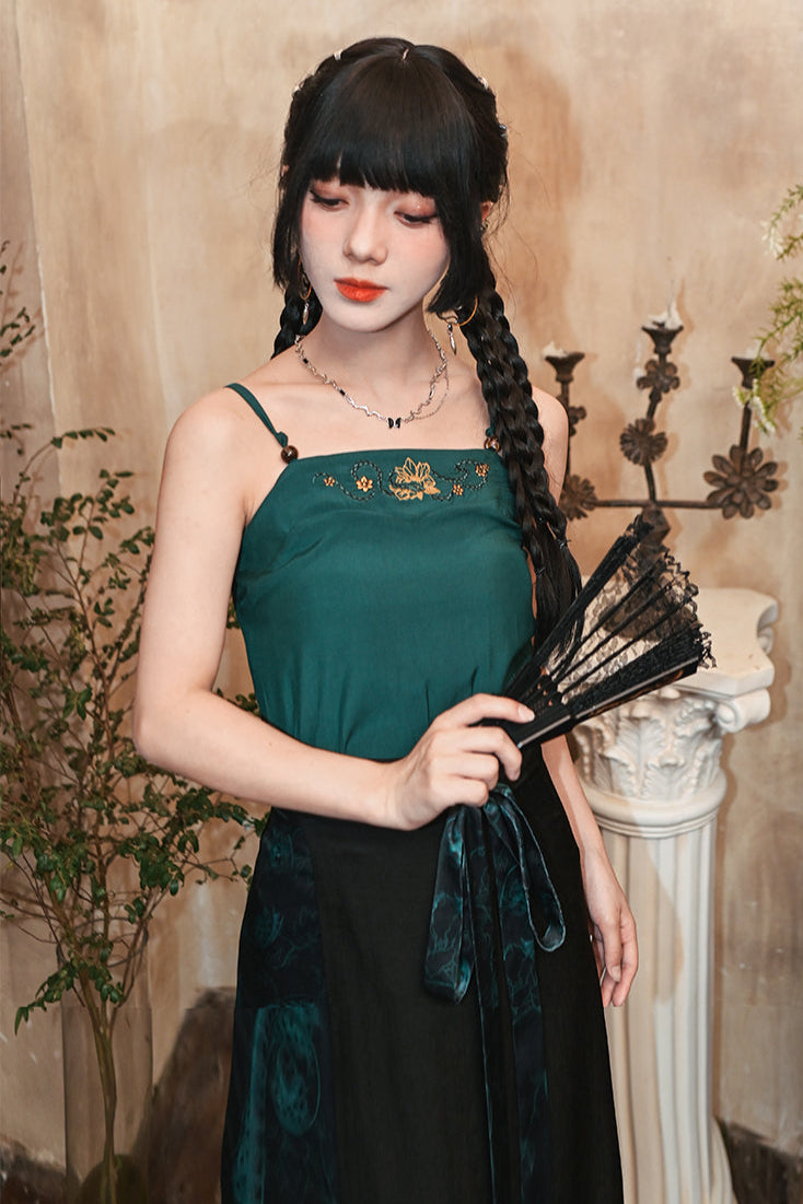 Dark Retro China Sleeveless Piece Setup