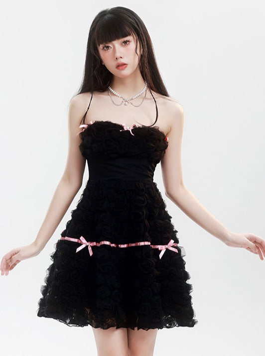 Dark Rose Ribbon Dress