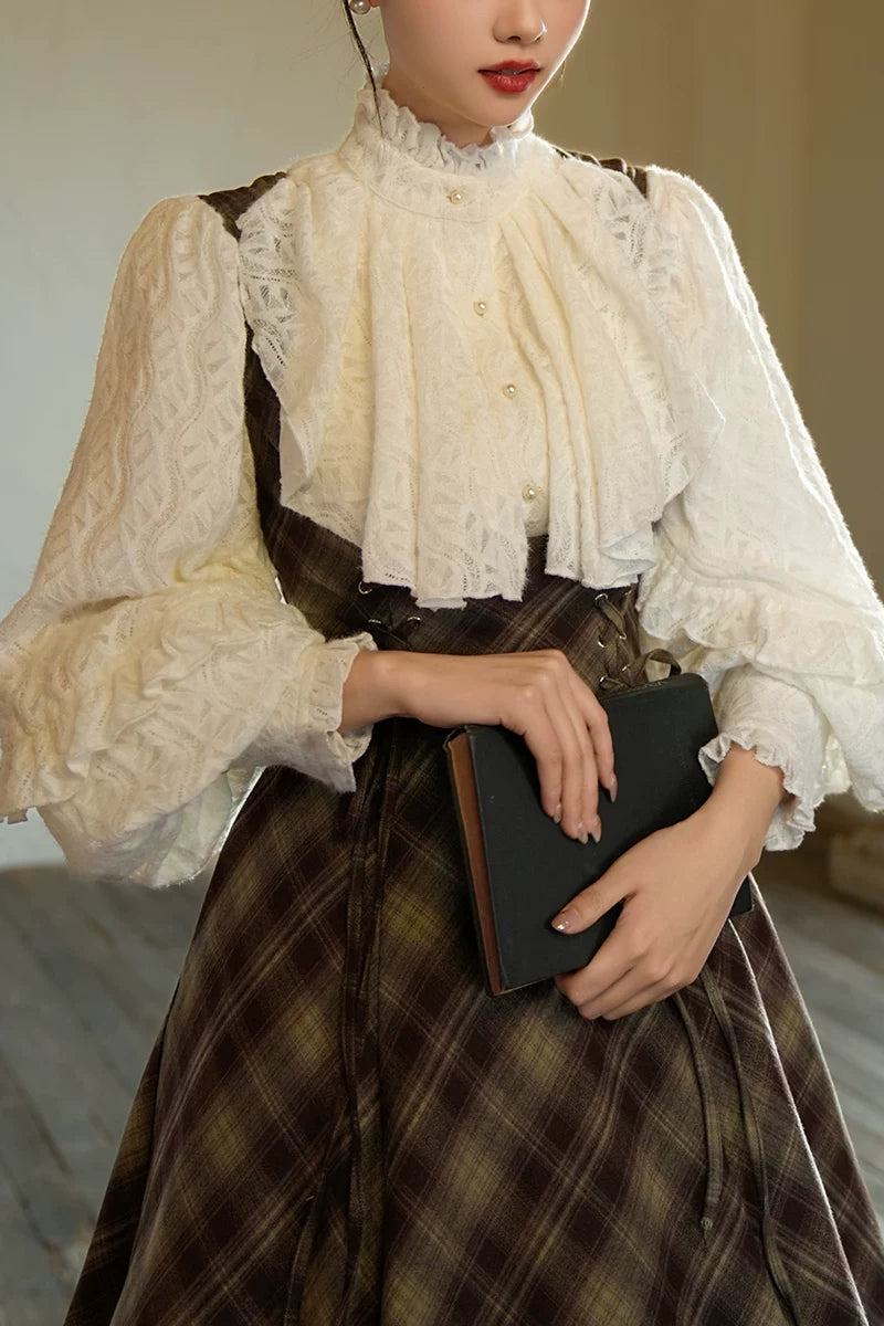 French Retro Lace Blouse