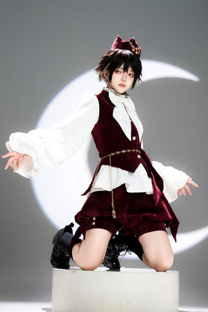 [May 27 reservation deadline] Hunting Rabbit Retro Red Bunny Ear Jacket + Vest + Shorts