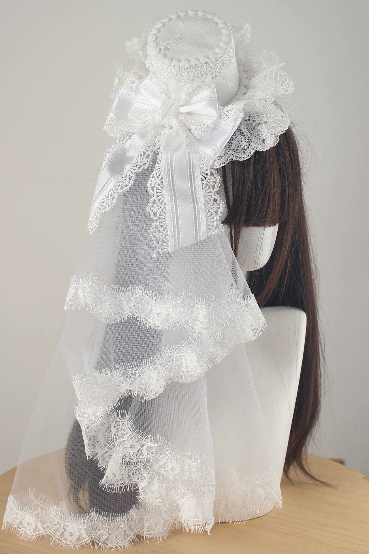 レースベールロリータハットアクセサリー