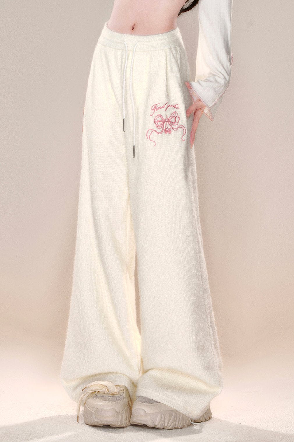 プラスフリースルーズコットンパンツ