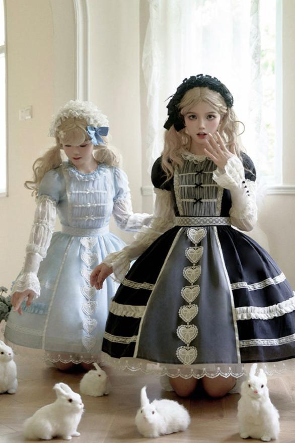 Sweet Doll Frill Ribbon Lolita Dress + Mini Ribbon Sleeves