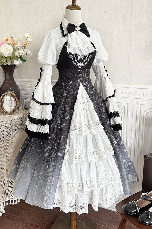 Dark Lolita Long Sleeve Sundress Set