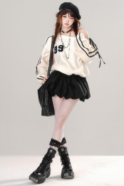 Short Loose Patchwork Sweatdress