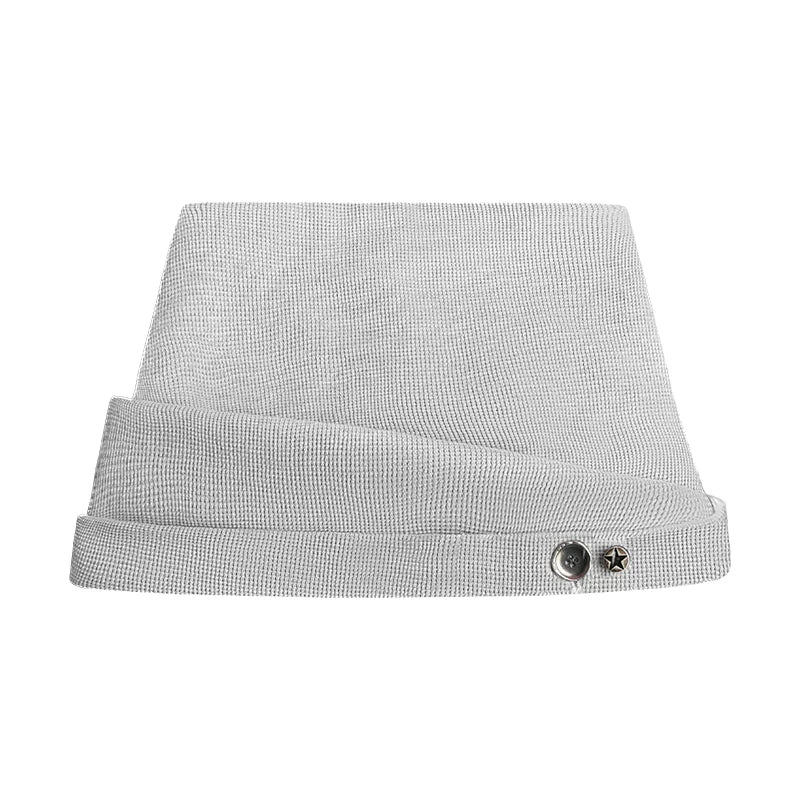 Bonnet à boutons en tricot gaufré