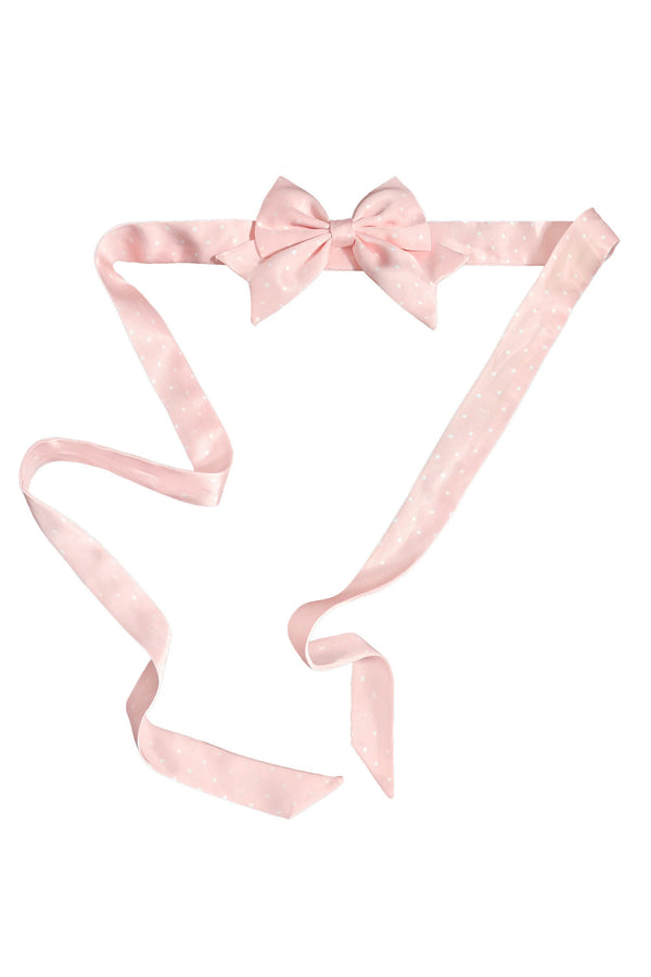 【10月5日予約締切】Sweet Lolita Peter Pan Collar Polka Dot Shirt with Waist Ribbon + Triple Bow Skirt + Set